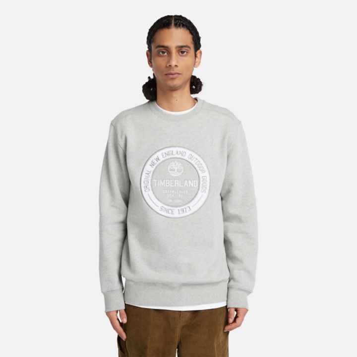 Elevated Brand Carrier Crew Sweatshirt for Men in Grey