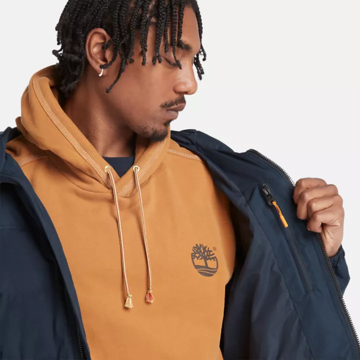 Mountain Welch Hooded Water Repellent Puffer Jacket for Men in Navy