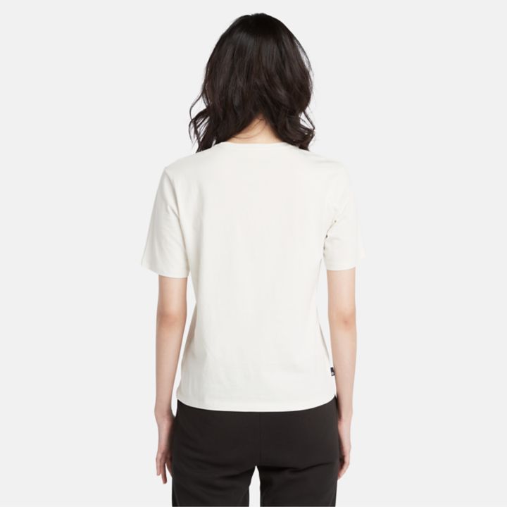 Angled Pocket T-Shirt for Women in White