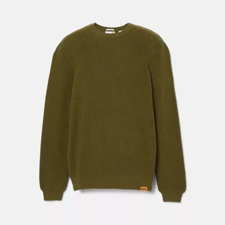 Tuck Crewneck Jumper for Men in Green