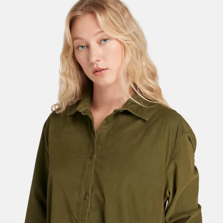 Needle Corduroy Dress for Women in Green