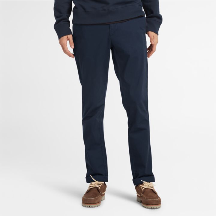 Sargent Lake Stretch Chino Trousers for Men in Navy