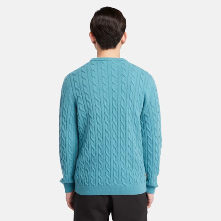 Phillips Brook Cable-knit Crew Jumper for Men in Blue