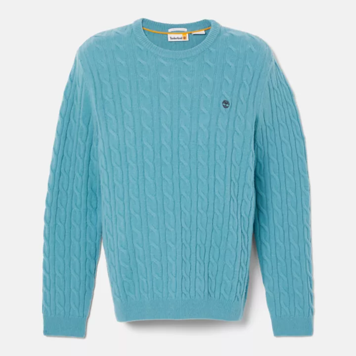 Phillips Brook Cable-knit Crew Jumper for Men in Blue