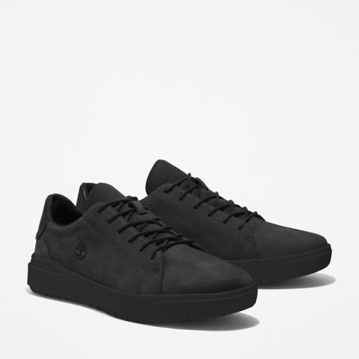 Seneca Bay Leather Trainer for Men in Black