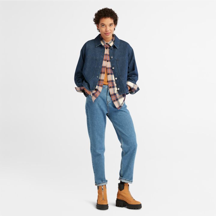 Chore Hemp Denim Jacket for Women in Dark Blue