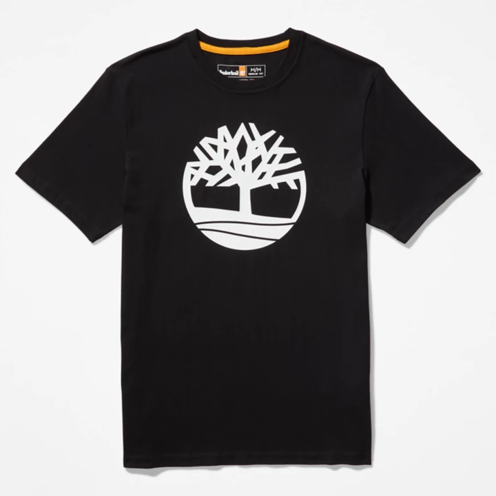 Kennebec River Tree Logo T-Shirt for Men in Black