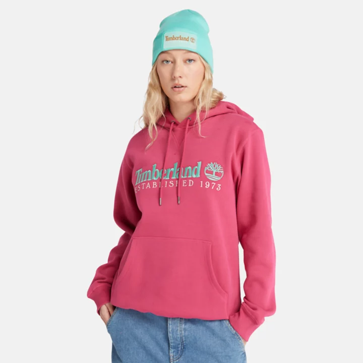 Timberland 50th Anniversary Hoodie Sweatshirt in Dark Pink