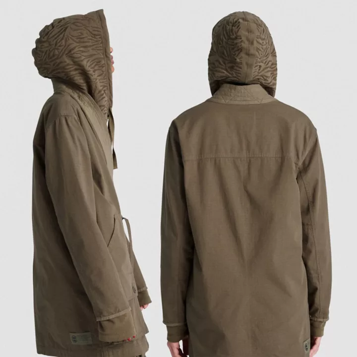 All Gender Timberland x CLOT Future73 Kimono Chore Coat in Dark Green