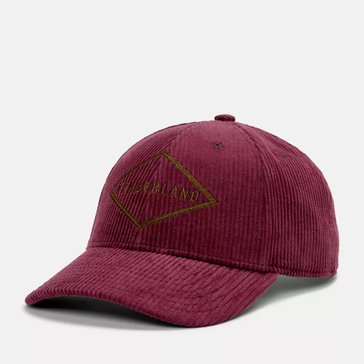 All Gender Corduroy Cap in Burgundy