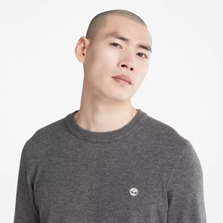 Cohas Brook Crewneck Jumper for Men in Dark Grey