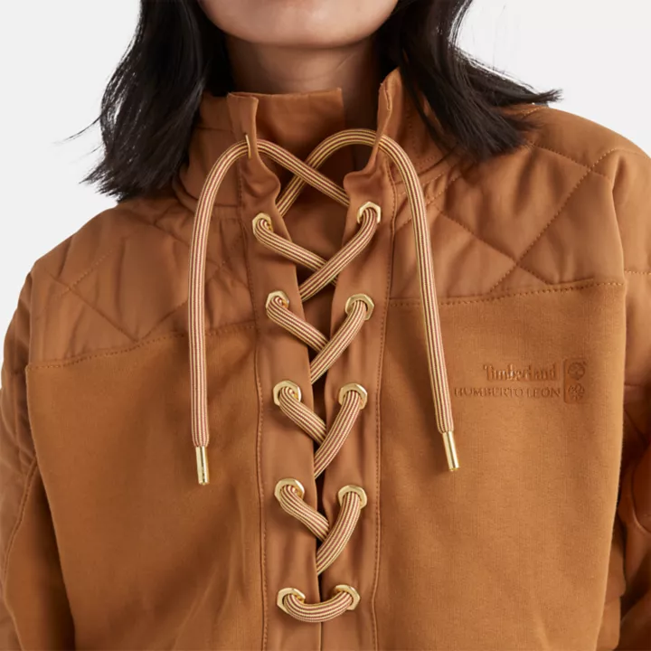 Timberland x Humberto Leon Cropped Sweatshirt for Women in Dark Yellow