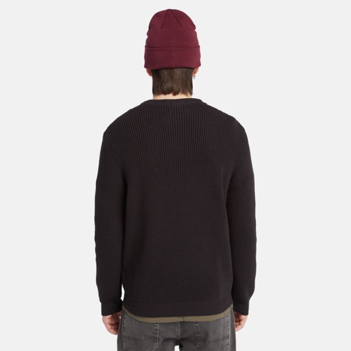 Tuck Crewneck Jumper for Men in Black