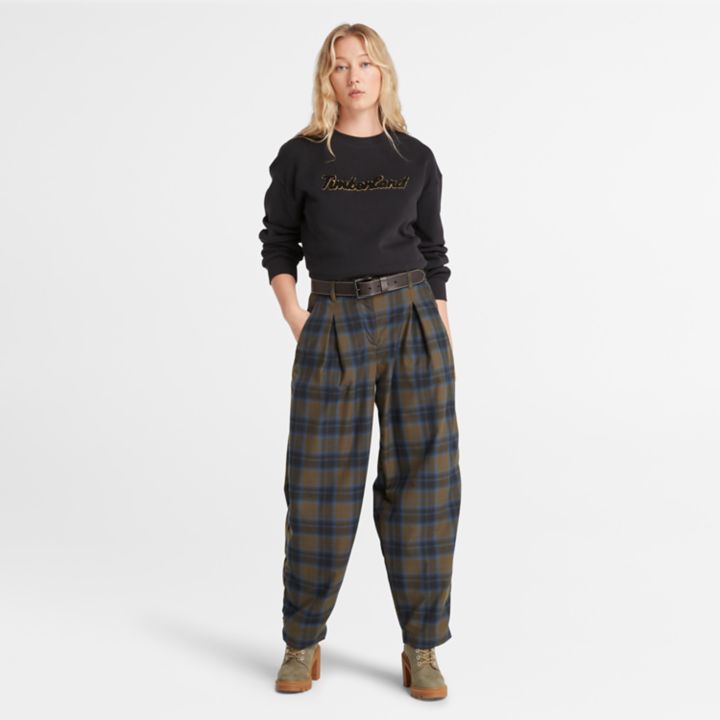 Logo Crewneck Sweatshirt for Women in Black