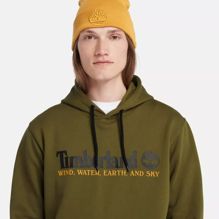 Wind, Water, Earth and Sky Hoodie for Men in Green