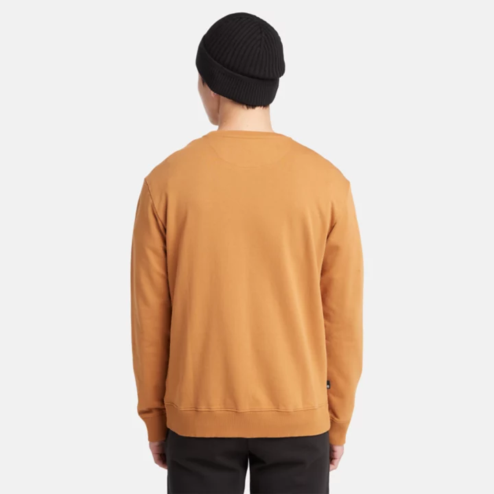 Utility Crewneck Sweatshirt for Men in Dark Yellow