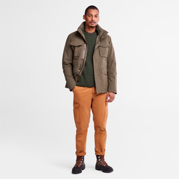 Phillips Brook Cable-knit Crew Jumper for Men in Green