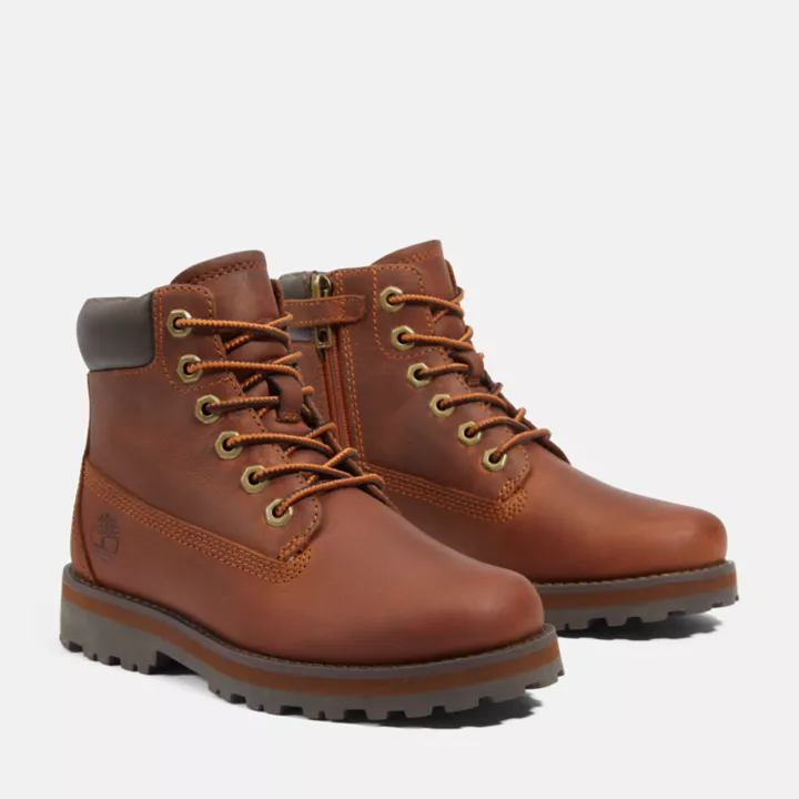 Courma 6 Inch Side-Zip Boot for Youth in Brown