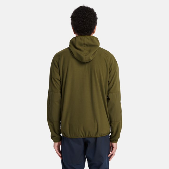 Polartec Fleece Hoodie for Men in Green