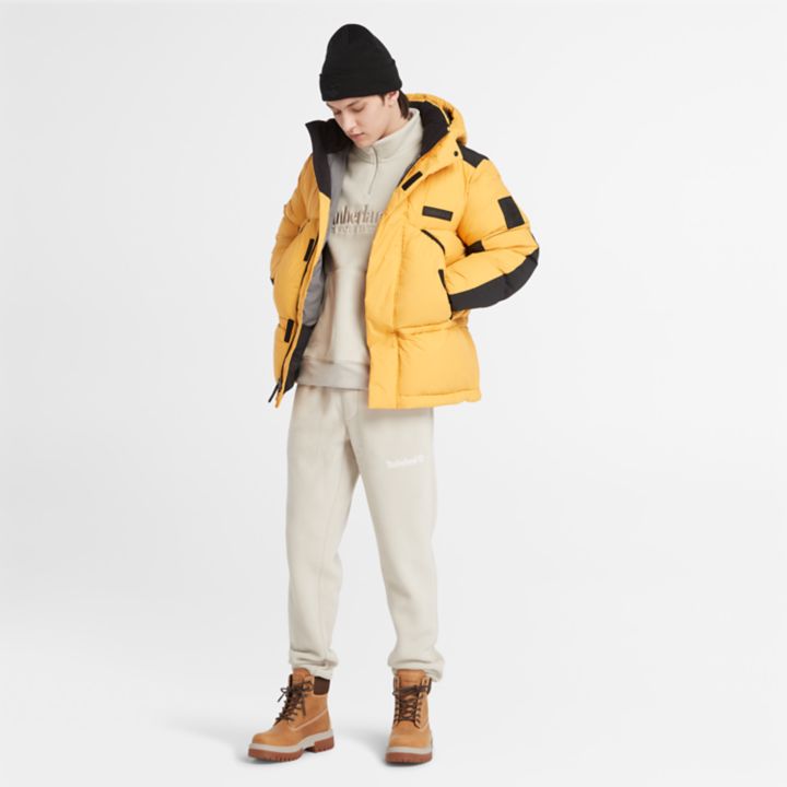 Puffer Parka for Men in Yellow