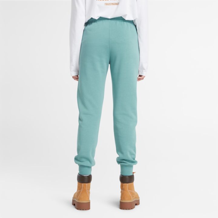 Embroidered Tree-logo Tracksuit Bottoms for Women in Teal