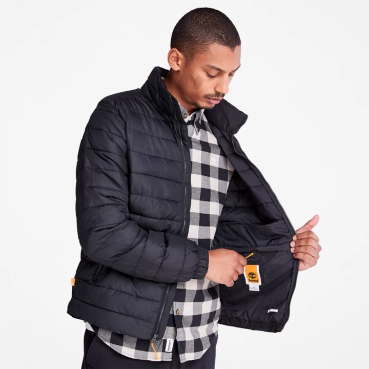 Axis Peak Quilted Jacket for Men in Black