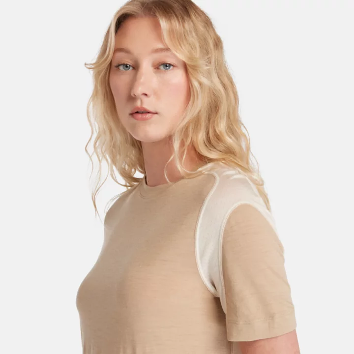 Timberland  x Icebreaker Merino ZoneKnit Tee for Women in Beige