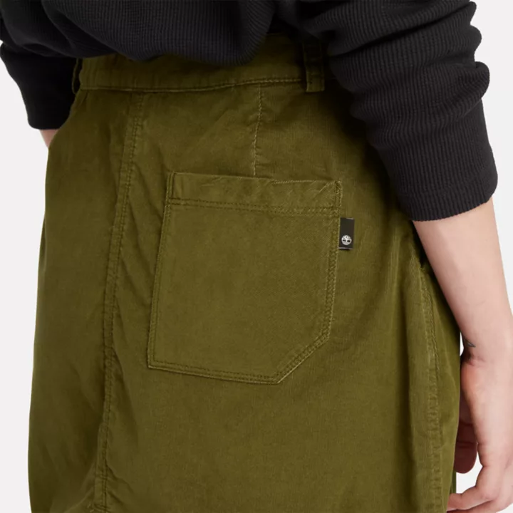 Needle Corduroy Skirt for Women in Green