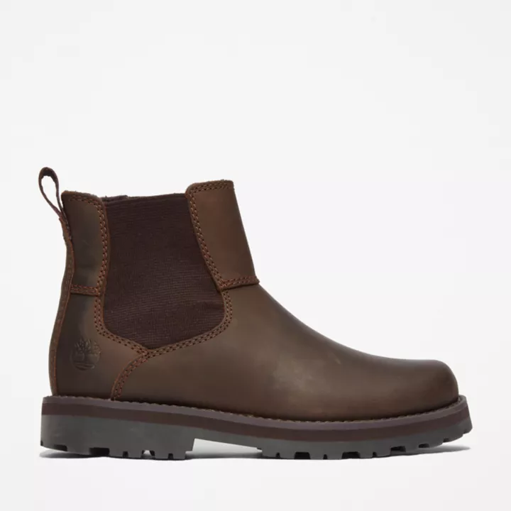 Courma Kid's Chelsea Boot for Junior in Dark Brown