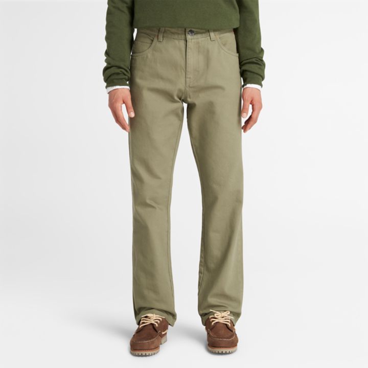 Sandown 5-Pocket Straight Trousers for Men in Green
