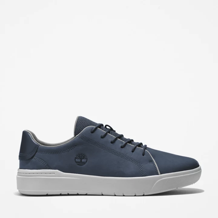 Seneca Bay Leather Trainer for Men in Navy