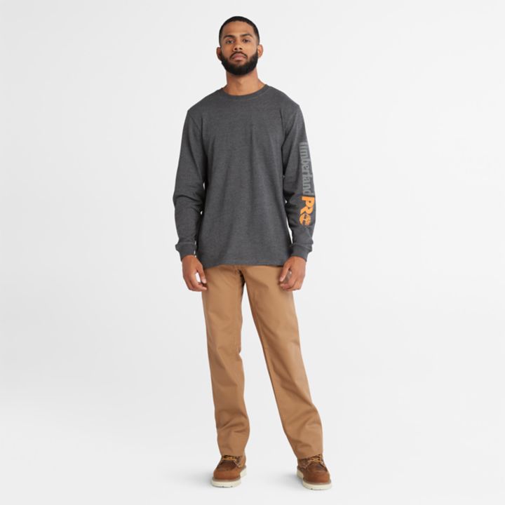 Timberland PRO Core Logo LS T-Shirt for Men in Grey