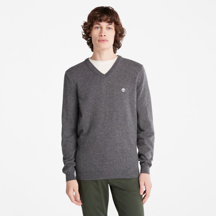 Cohas Brook V-Neck  Jumper for Men in Dark Grey