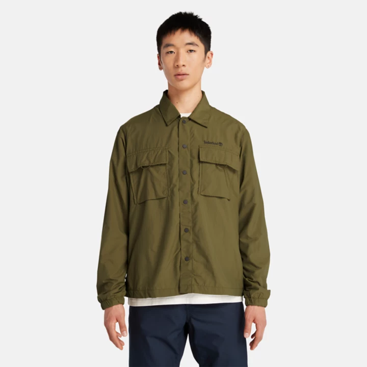 Water Repellent Lightweight Shirt for Men in Green