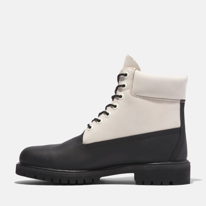 Timberland Premium 6 Inch Boot for Men in Black/White