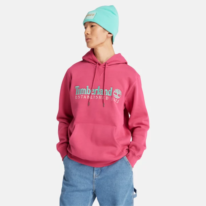 Timberland 50th Anniversary Hoodie Sweatshirt in Dark Pink
