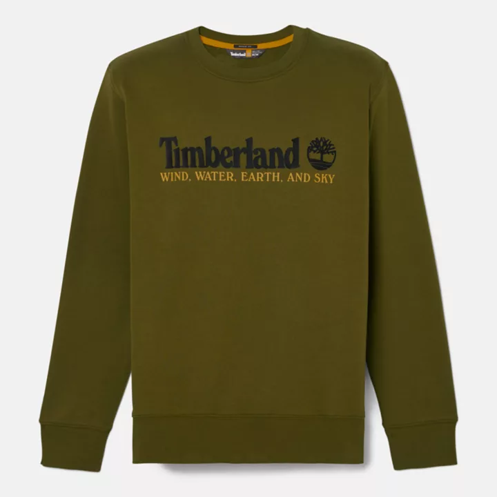 Wind, Water, Earth, and Sky Sweatshirt for Men in Green