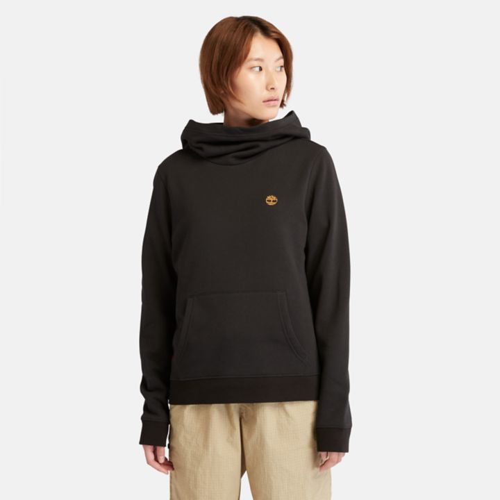 Embroidered Tree Hoodie for Women in Black