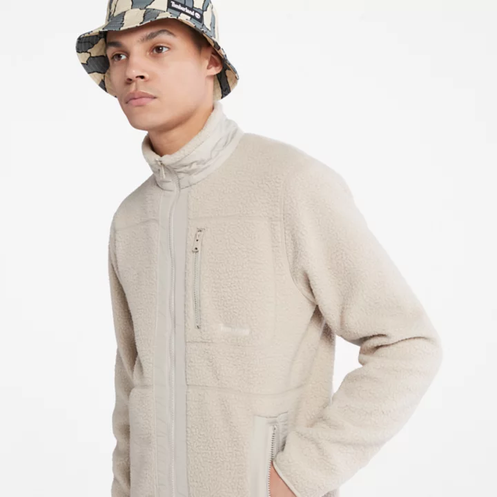 High-pile Fleece for Men in Beige