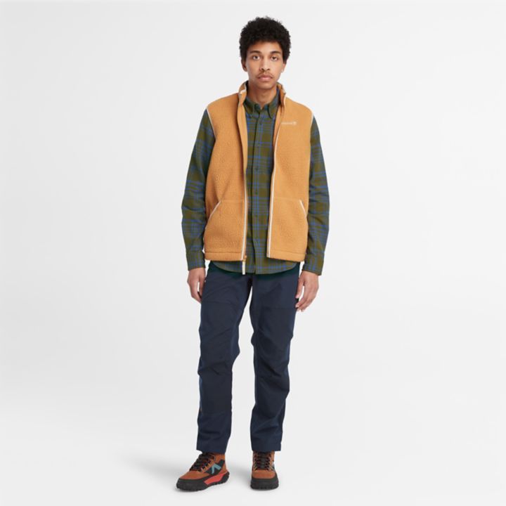 Heavy Flannel Check Shirt for Men in Dark Green