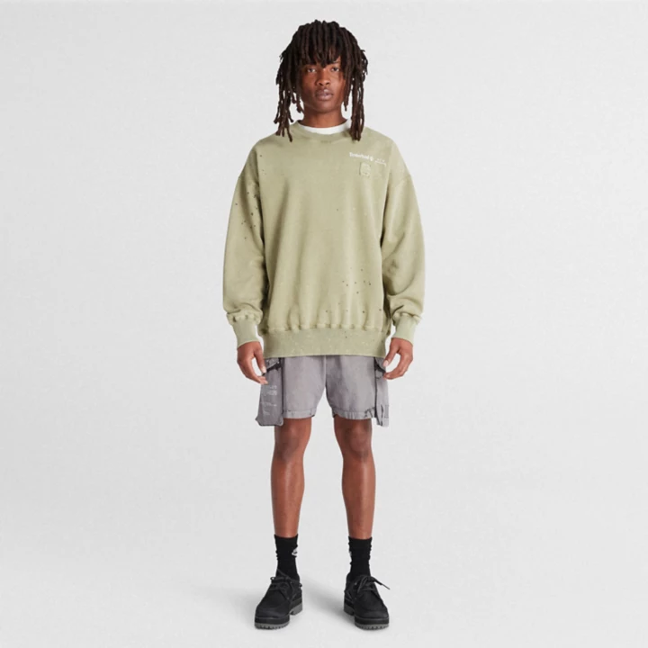 All Gender Timberland x A-COLD-WALL* Future73 Crewneck Sweatshirt in Light Green