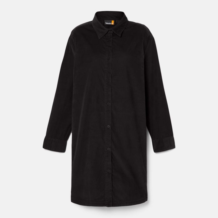 Needle Corduroy Dress for Women in Black