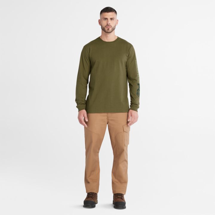Timberland PRO Core Logo LS T-Shirt for Men in Green