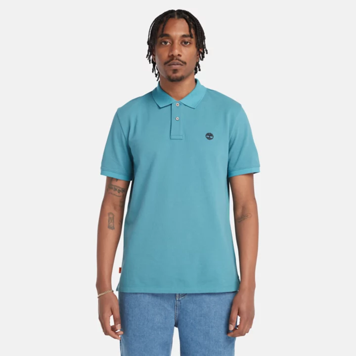 Millers River Pique Polo Shirt for Men in Blue