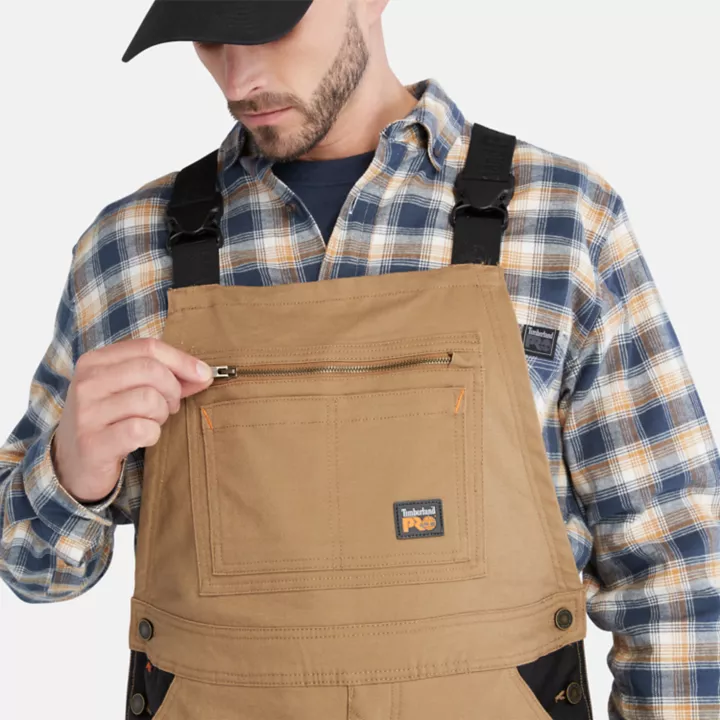 Timberland PRO Ironhide Flex Bib Overalls for Men in Yellow