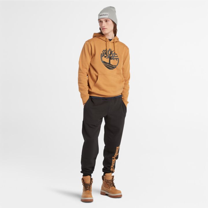 Timberland Tree Logo Hoodie for Men in Dark Yellow