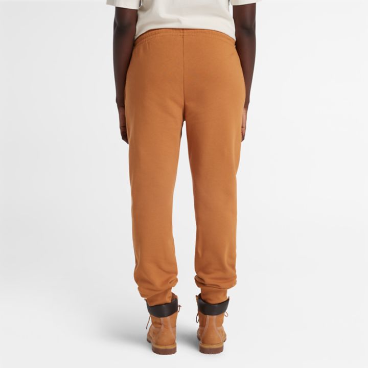 Embroidered Tree-logo Tracksuit Bottoms for Women in Dark Yellow