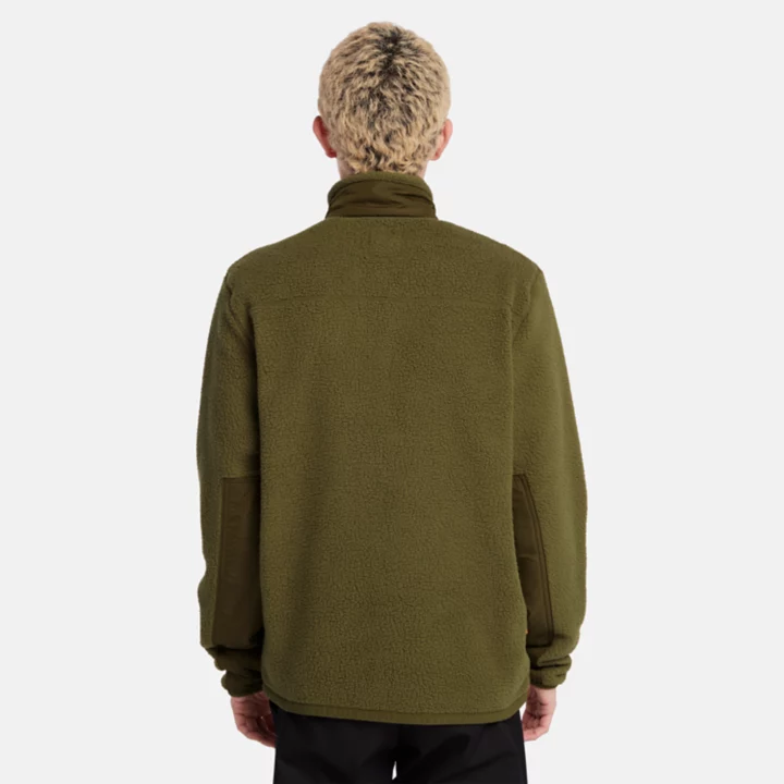 High-Pile Fleece for Men in Green