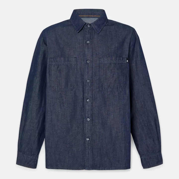 Windham Cotton Hemp Denim Shirt for Men in Indigo