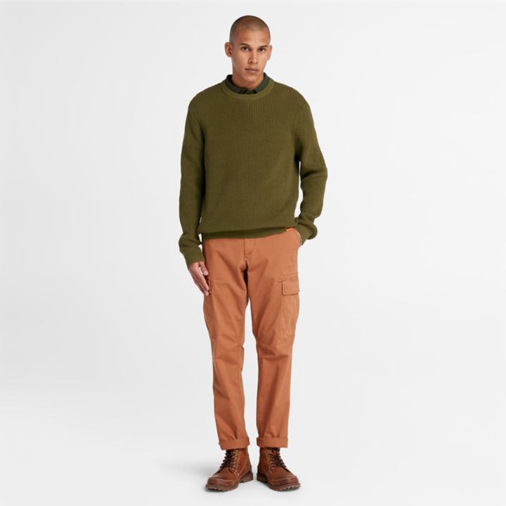 Tuck Crewneck Jumper for Men in Green